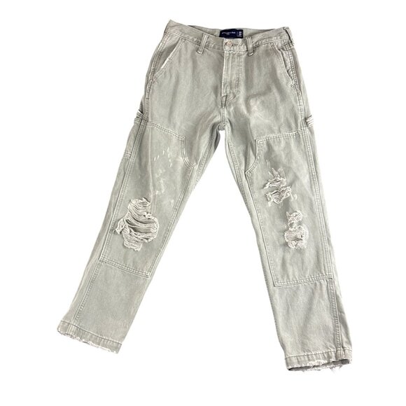 Abercrombie & Fitch Other - Abercrombie & Fitch Men's Pants Light Green Distressed Utility 28x30 Loose Fit
